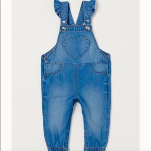 12-18m H&M Dark Wash Overalls